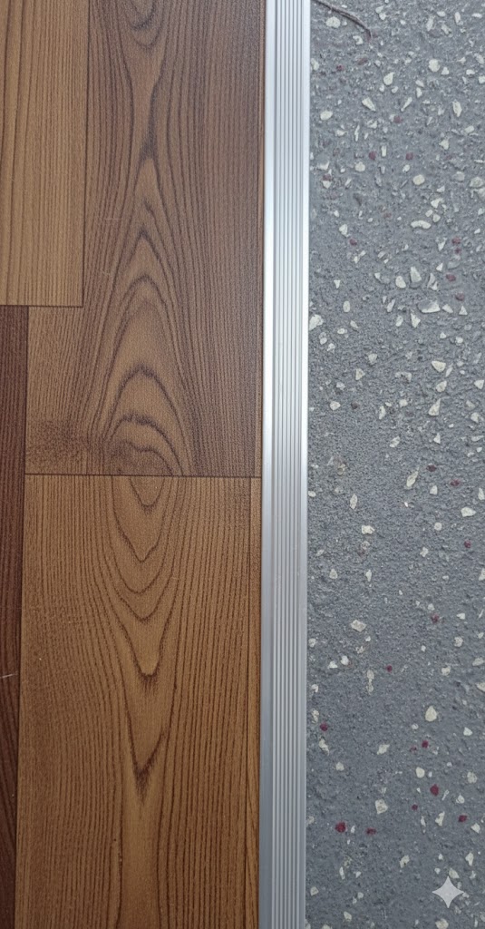[144] Perfil Varilla En Aluminio Terminacion Entrepuerta