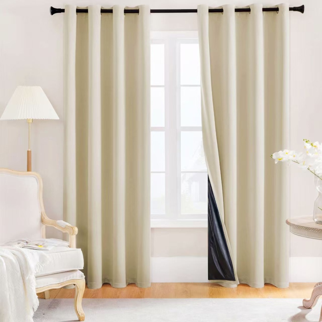 Set 2 Cortinas 100% Blackout Engomada Termica 140x220 Cod.720126 (Gris)